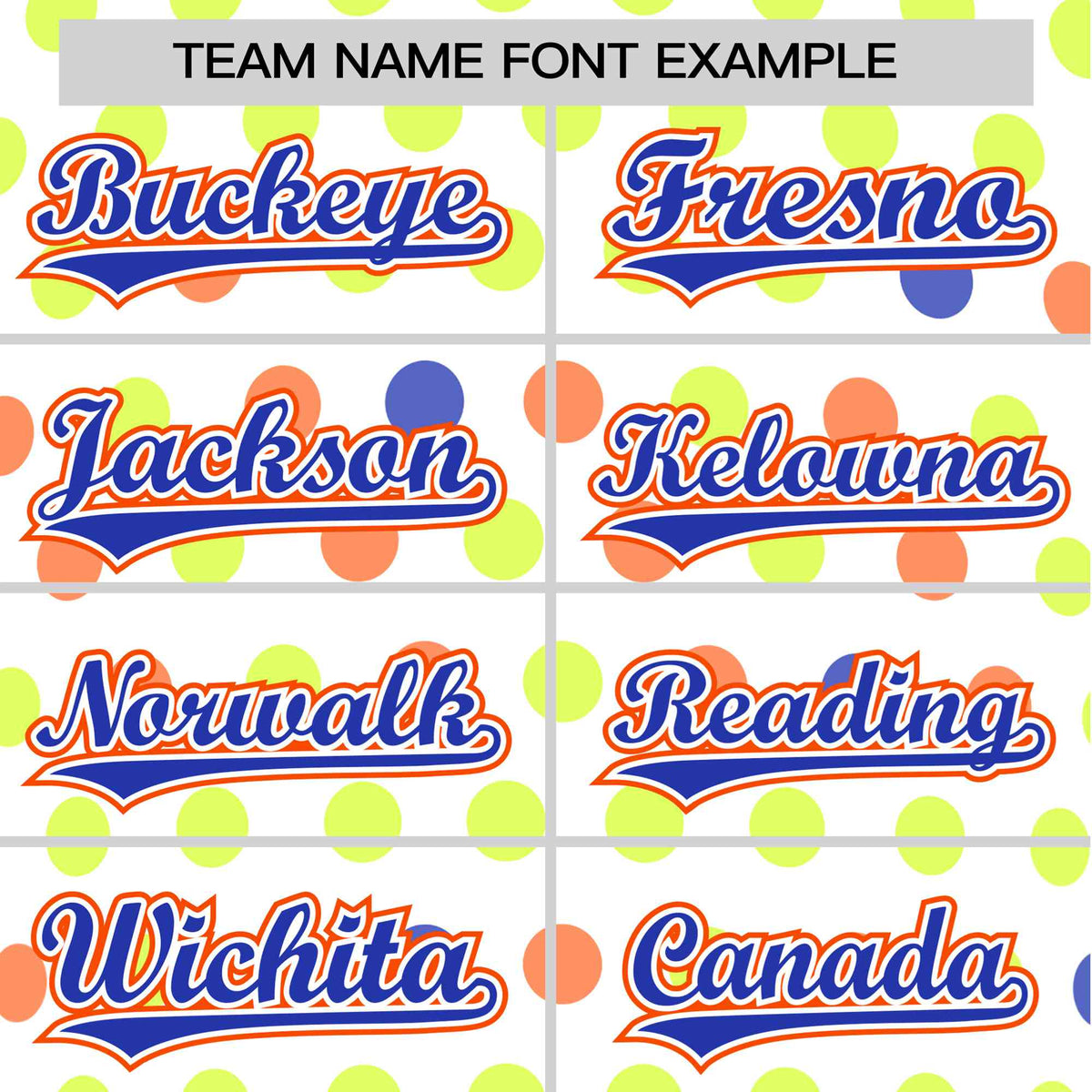 Custom White Royal Blue Orange Authentic Polka Dot Fashion Baseball Jersey