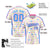 Custom White Powder Blue Pink Gold Authentic Polka Dot Fashion Baseball Jersey