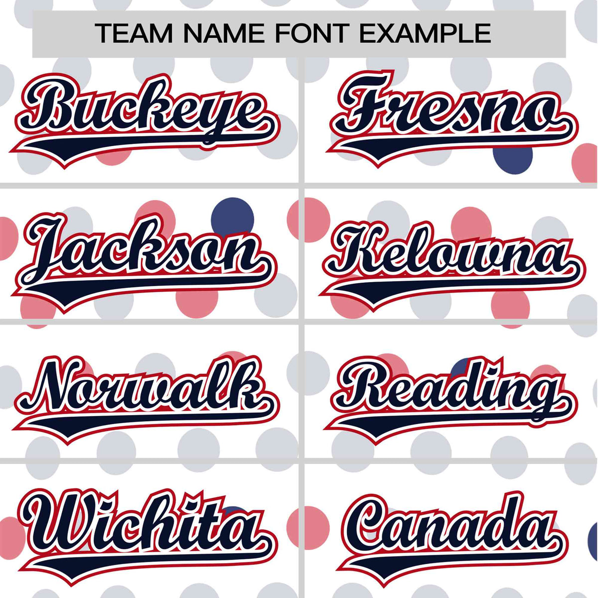 Custom White Navy Red Authentic Polka Dot Fashion Baseball Jersey