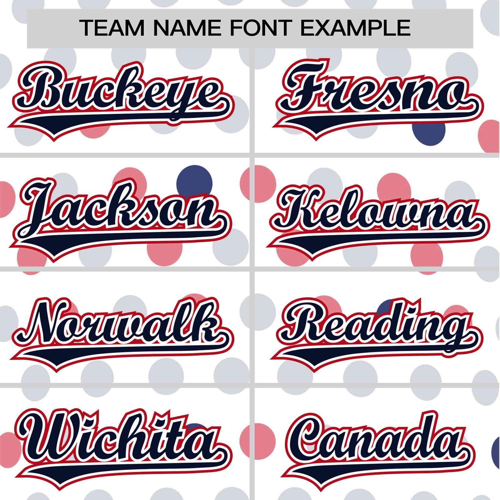 Custom White Navy Red Authentic Polka Dot Fashion Baseball Jersey