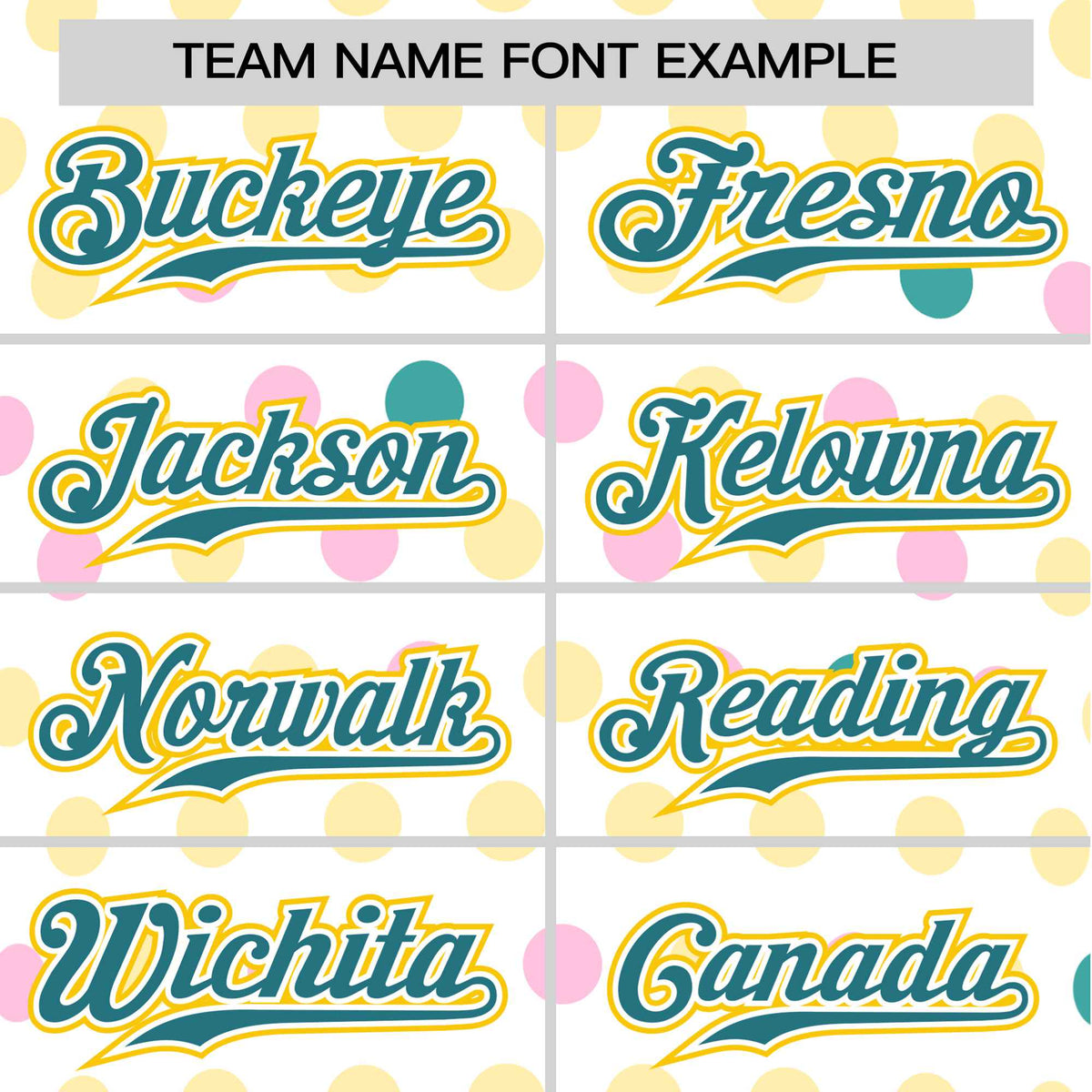 Custom White Aqua Gold Authentic Polka Dot Fashion Baseball Jersey