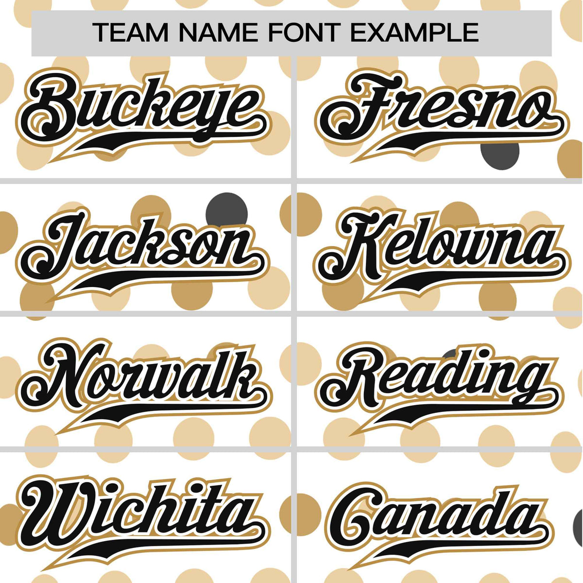 Custom White Black Old Gold Authentic Polka Dot Fashion Baseball Jersey