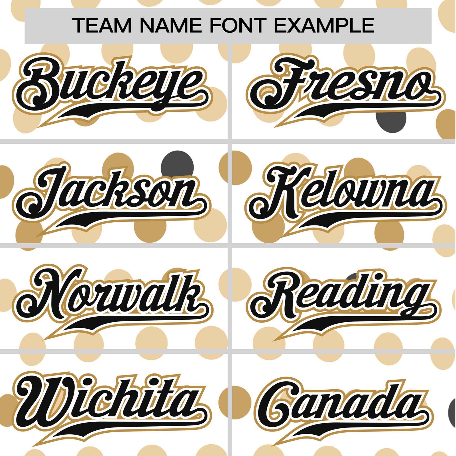 Custom White Black Old Gold Authentic Polka Dot Fashion Baseball Jersey