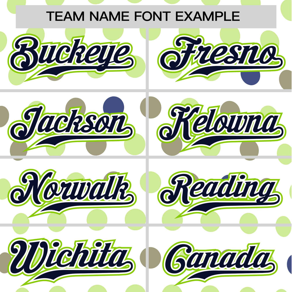 Custom White Navy Neon Green Authentic Polka Dot Fashion Baseball Jersey