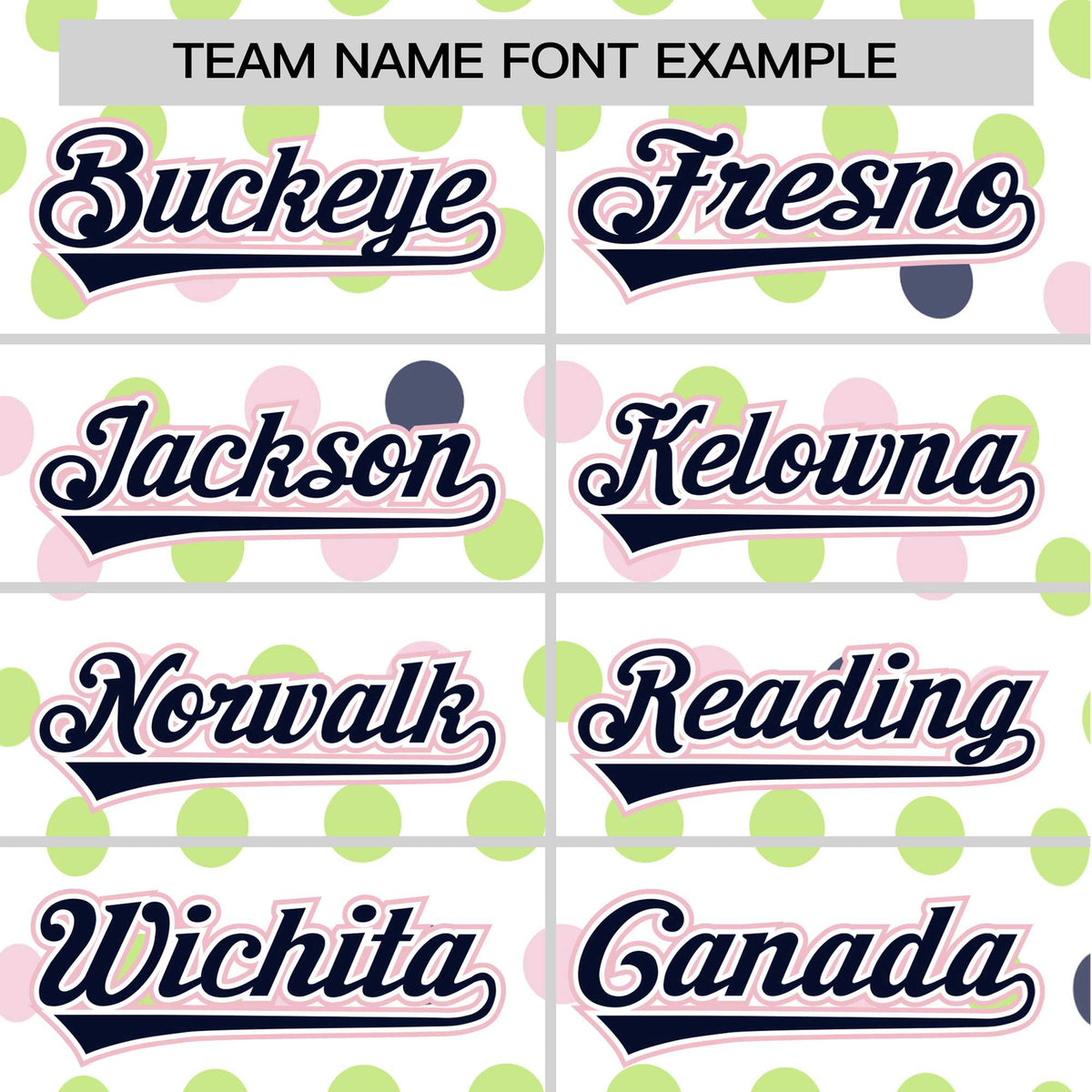 Custom White Navy Green Authentic Polka Dot Fashion Baseball Jersey