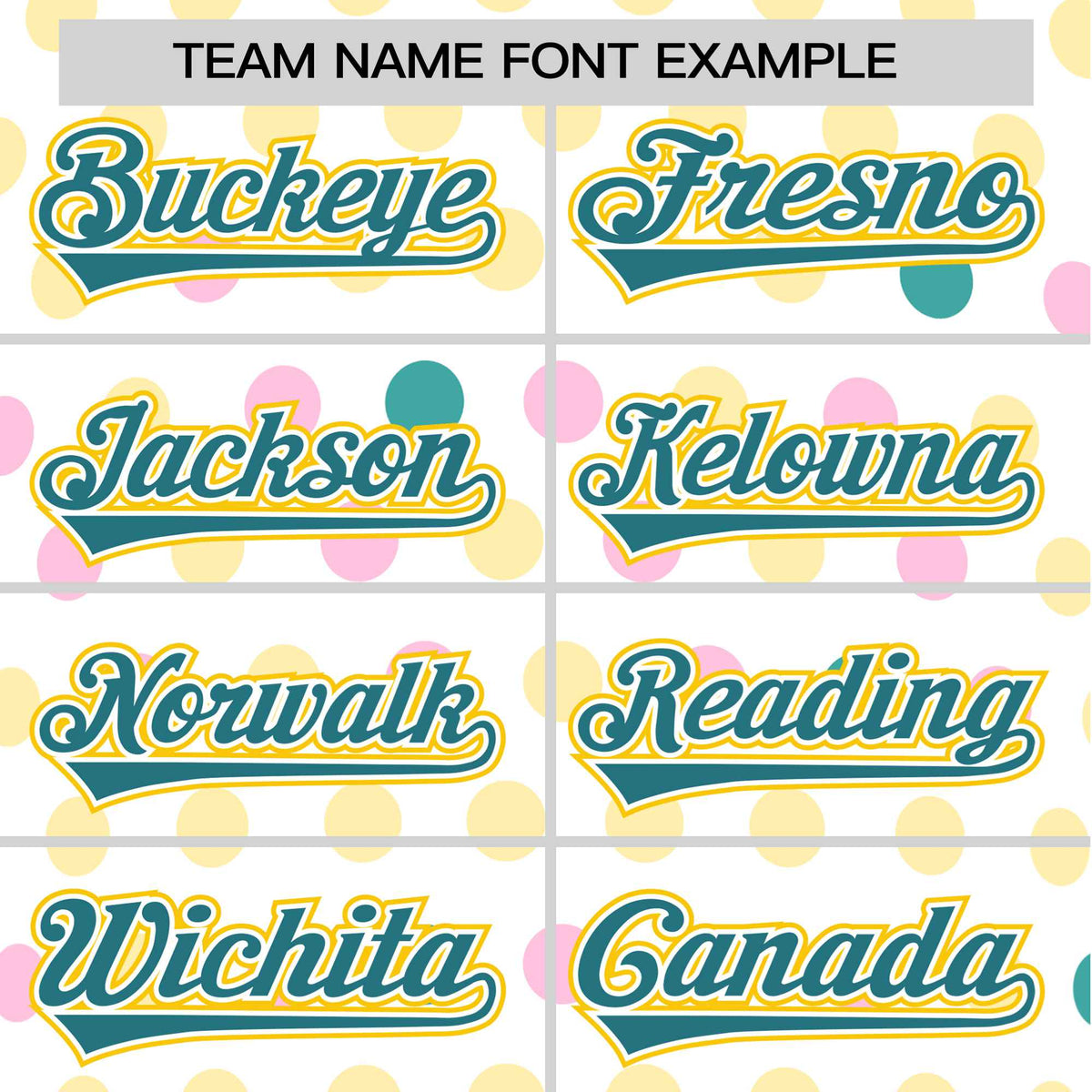 Custom White Aqua Gold Authentic Polka Dot Fashion Baseball Jersey