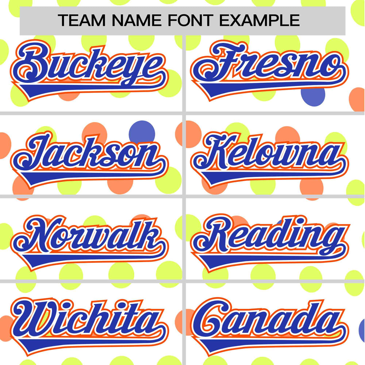 Custom White Royal Blue Orange Authentic Polka Dot Fashion Baseball Jersey