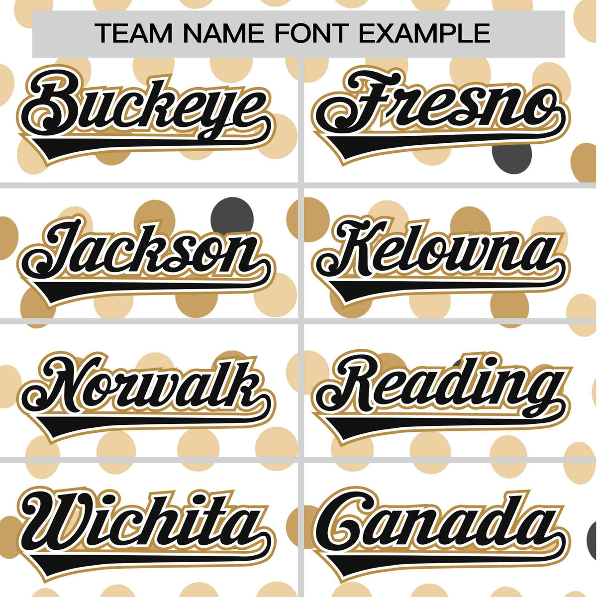 Custom White Black Old Gold Authentic Polka Dot Fashion Baseball Jersey