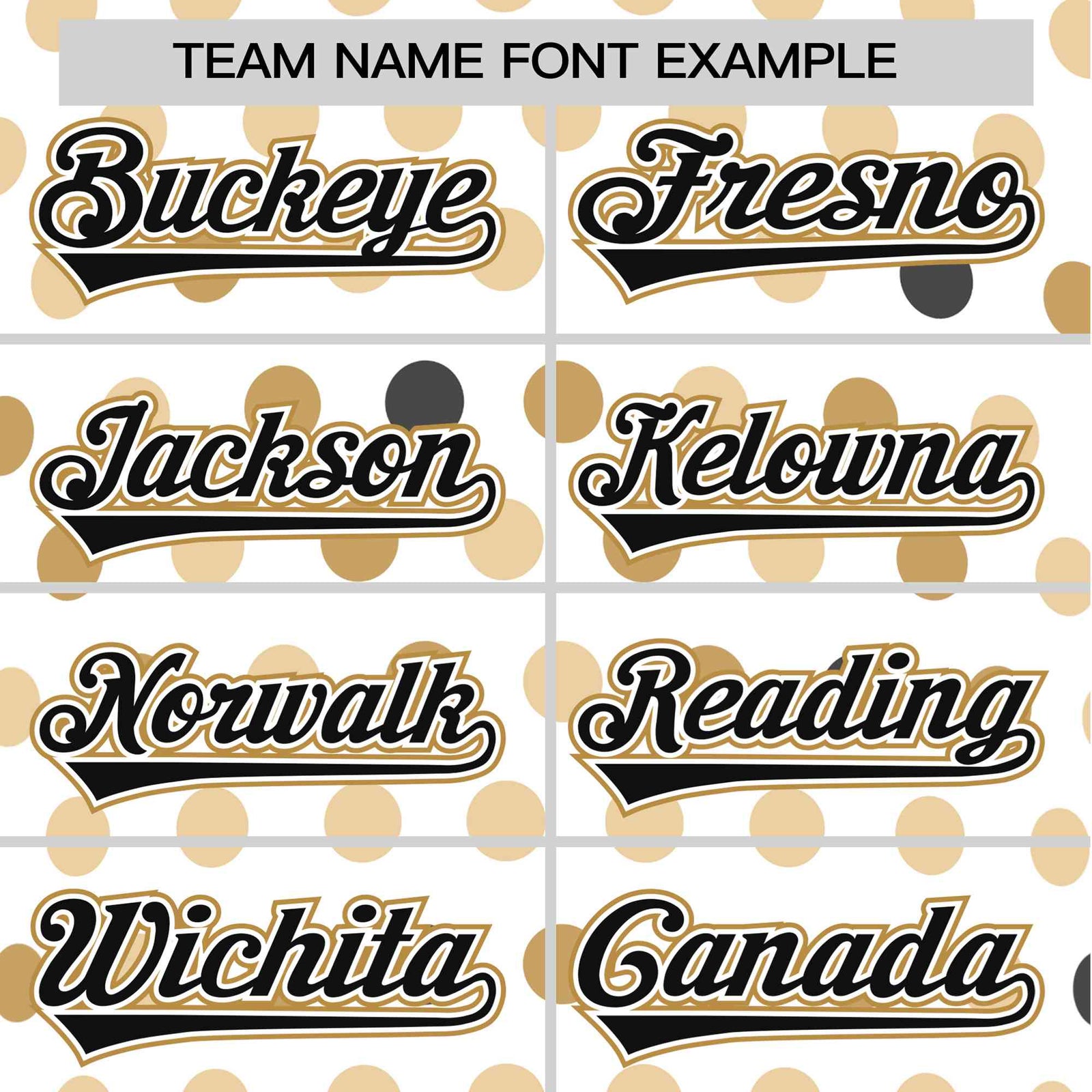 Custom White Black Old Gold Authentic Polka Dot Fashion Baseball Jersey