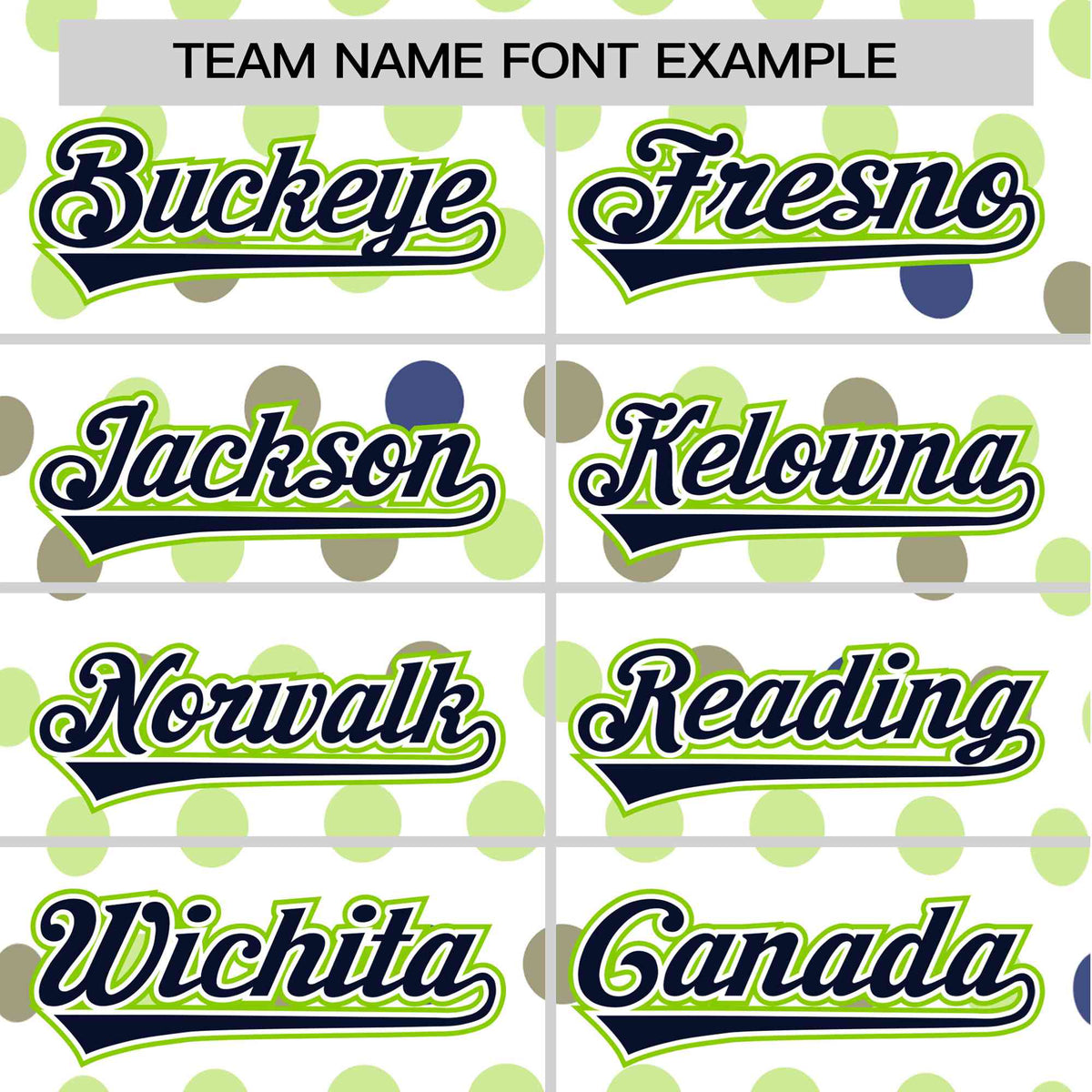 Custom White Navy Neon Green Authentic Polka Dot Fashion Baseball Jersey