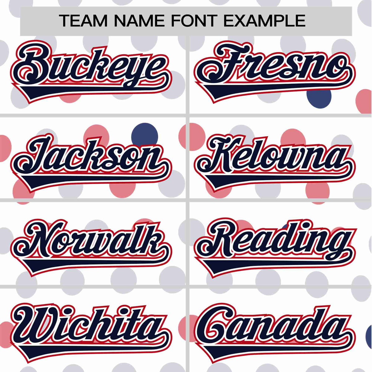 Custom White Navy Red Authentic Polka Dot Fashion Baseball Jersey