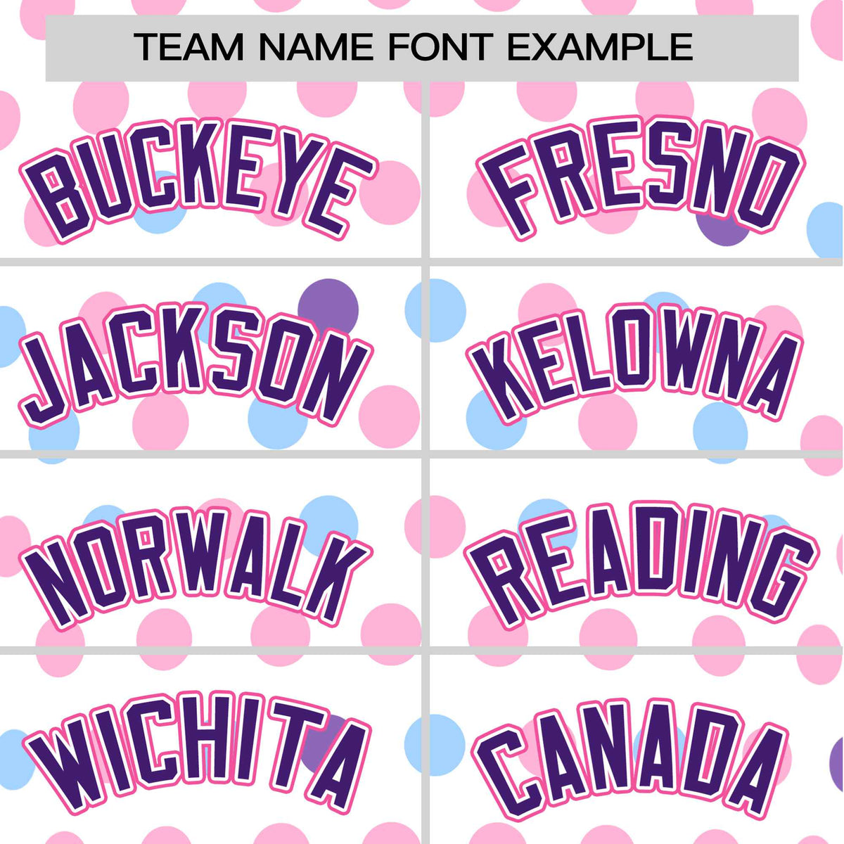 Custom White Purple Blue-Pink Authentic Polka Dot Fashion Baseball Jersey