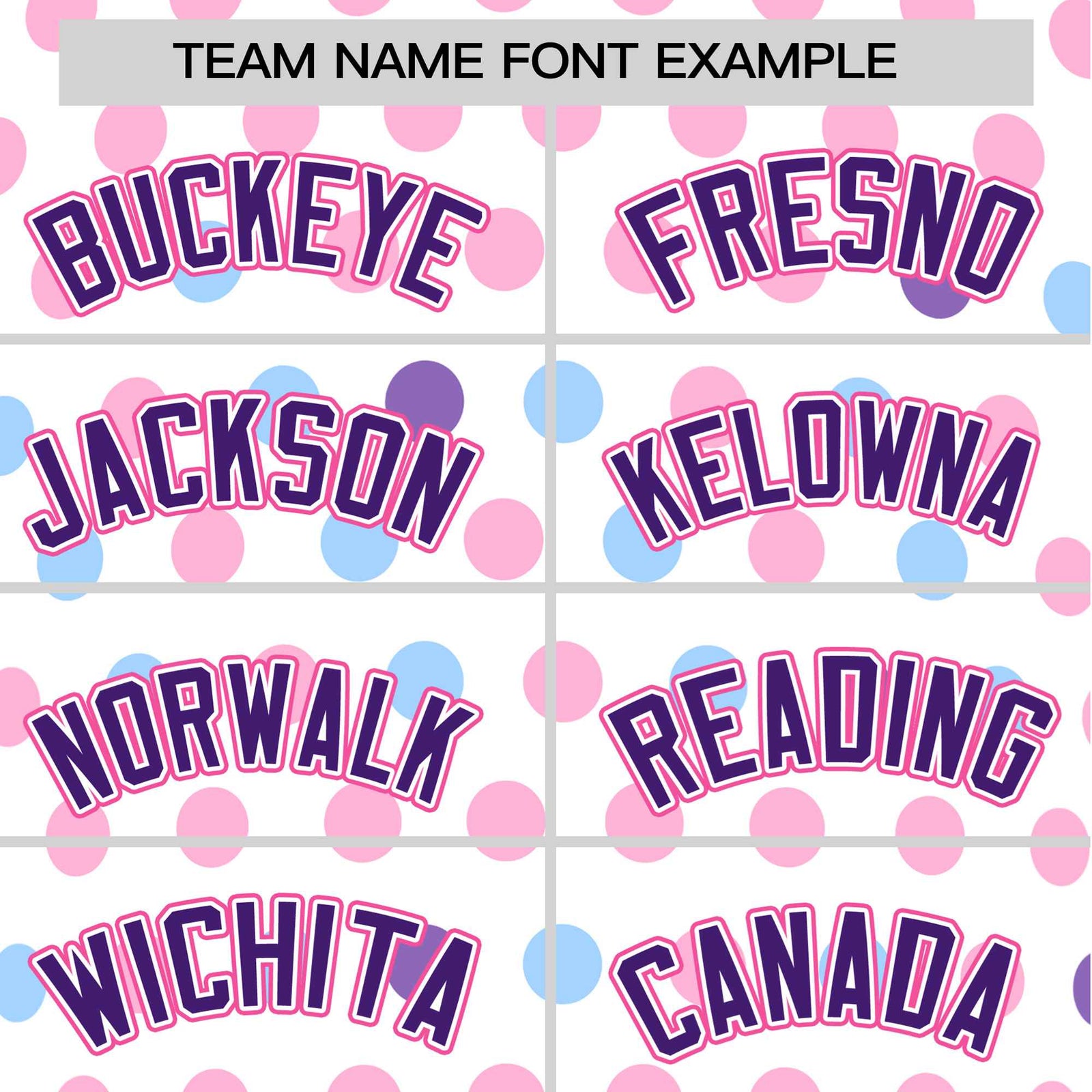 Custom White Purple Blue-Pink Authentic Polka Dot Fashion Baseball Jersey