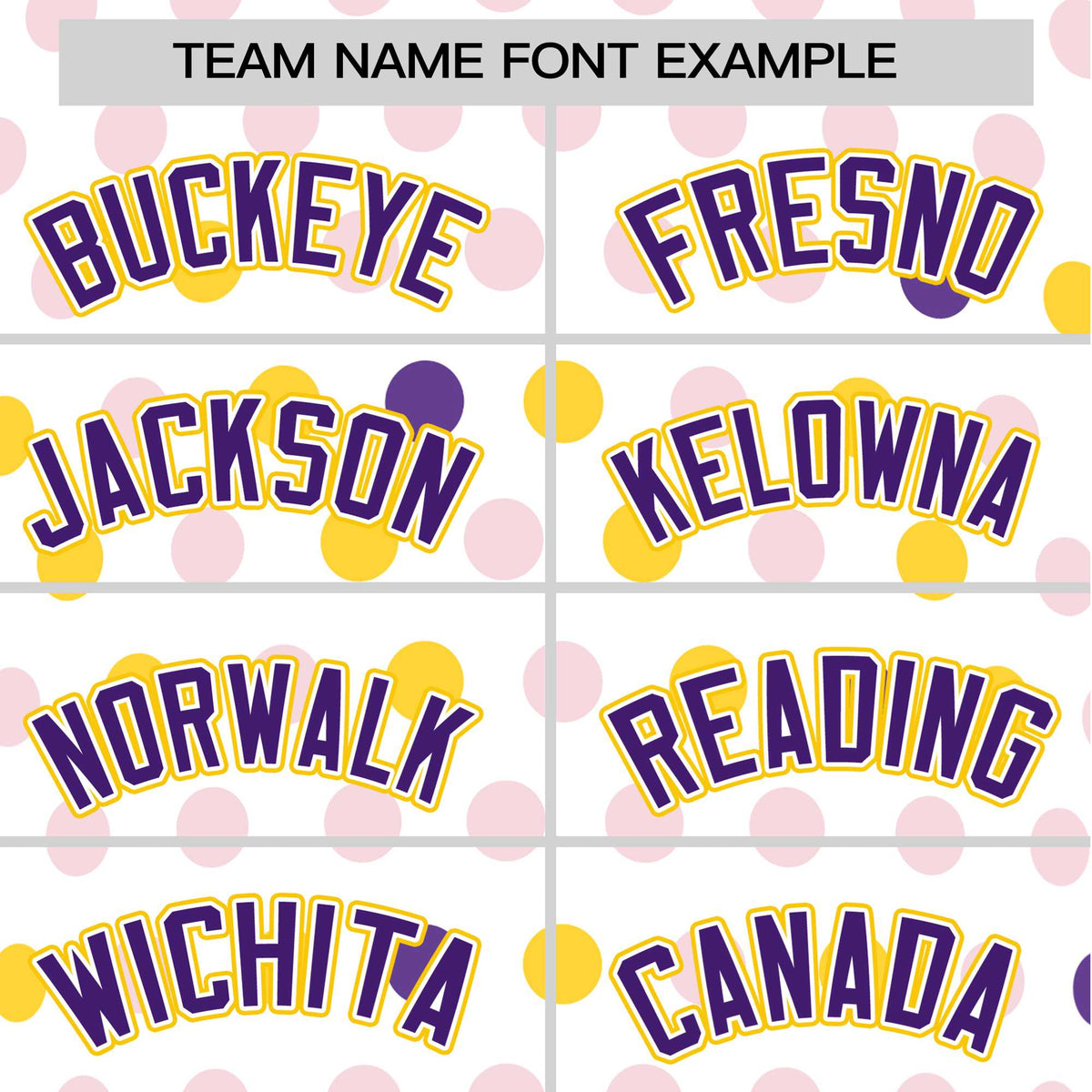 Custom White Purple Gold Authentic Polka Dot Fashion Baseball Jersey