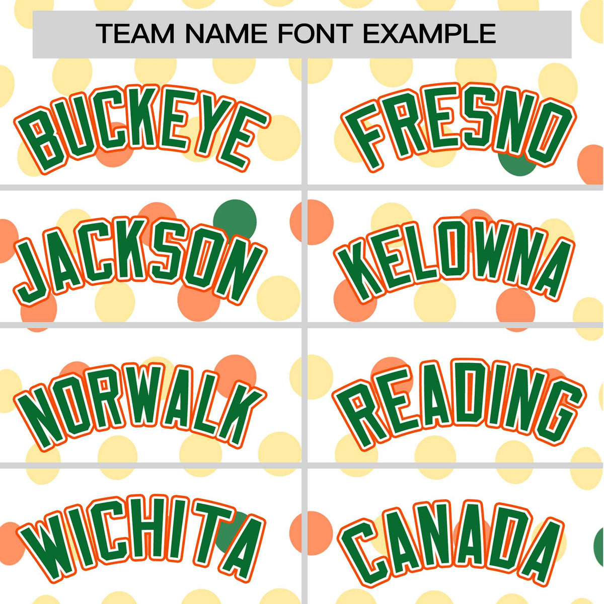 Custom White Kelly Green Orange Gold Authentic Polka Dot Fashion Baseball Jersey