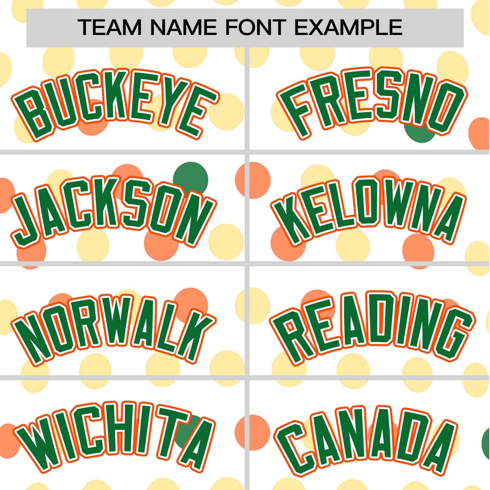 Custom White Kelly Green Orange Gold Authentic Polka Dot Fashion Baseball Jersey