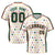 Custom White Green Pink Authentic Polka Dot Fashion Baseball Jersey