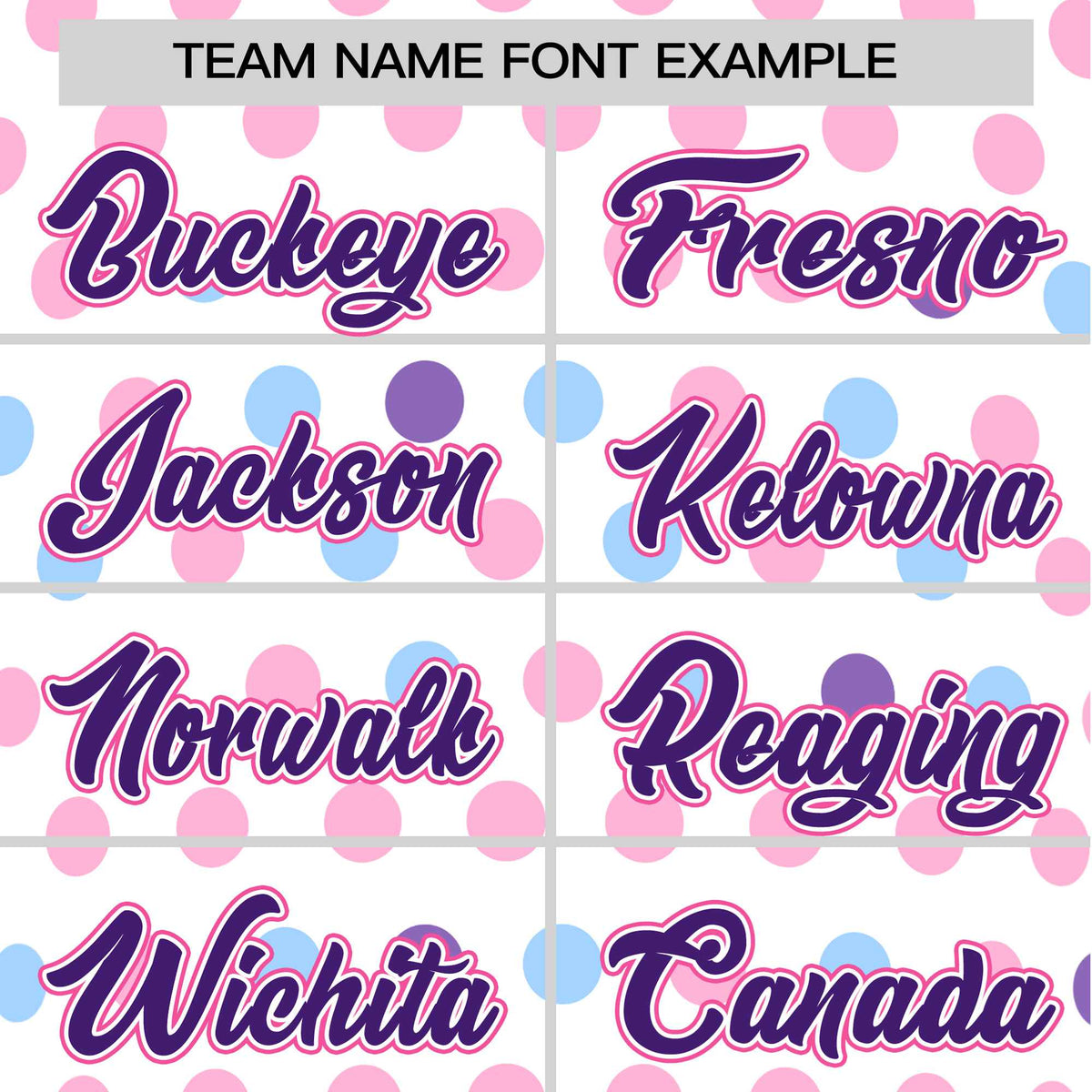 Custom White Purple Blue-Pink Authentic Polka Dot Fashion Baseball Jersey