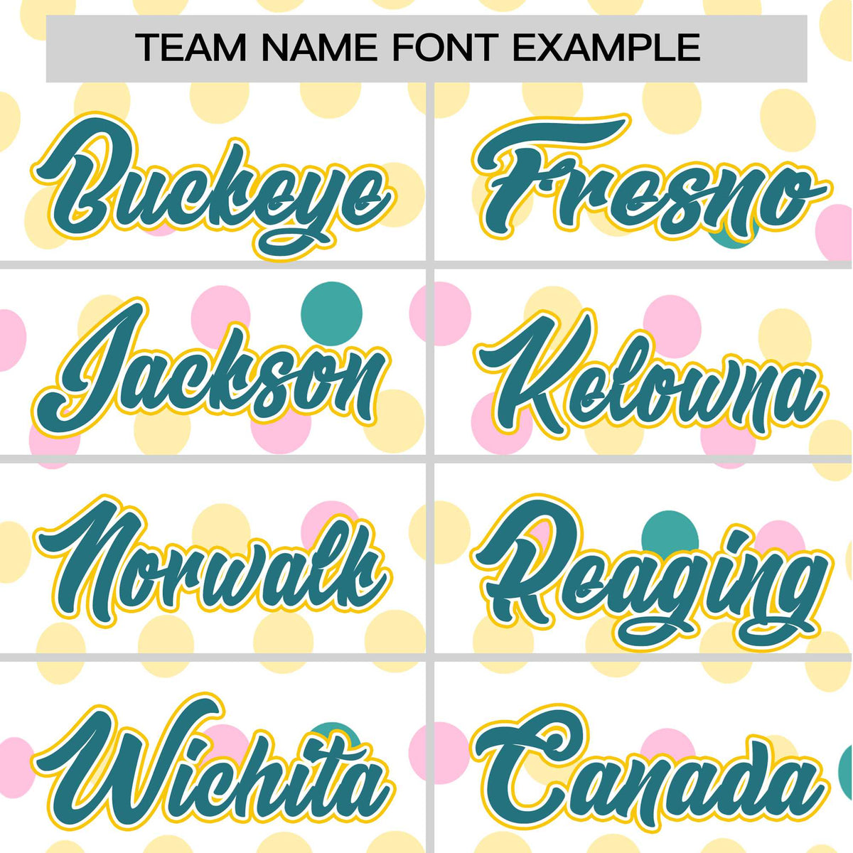 Custom White Aqua Gold Authentic Polka Dot Fashion Baseball Jersey