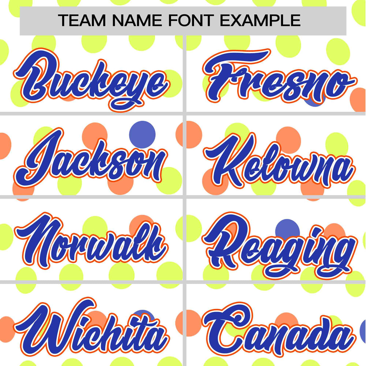 Custom White Royal Blue Orange Authentic Polka Dot Fashion Baseball Jersey