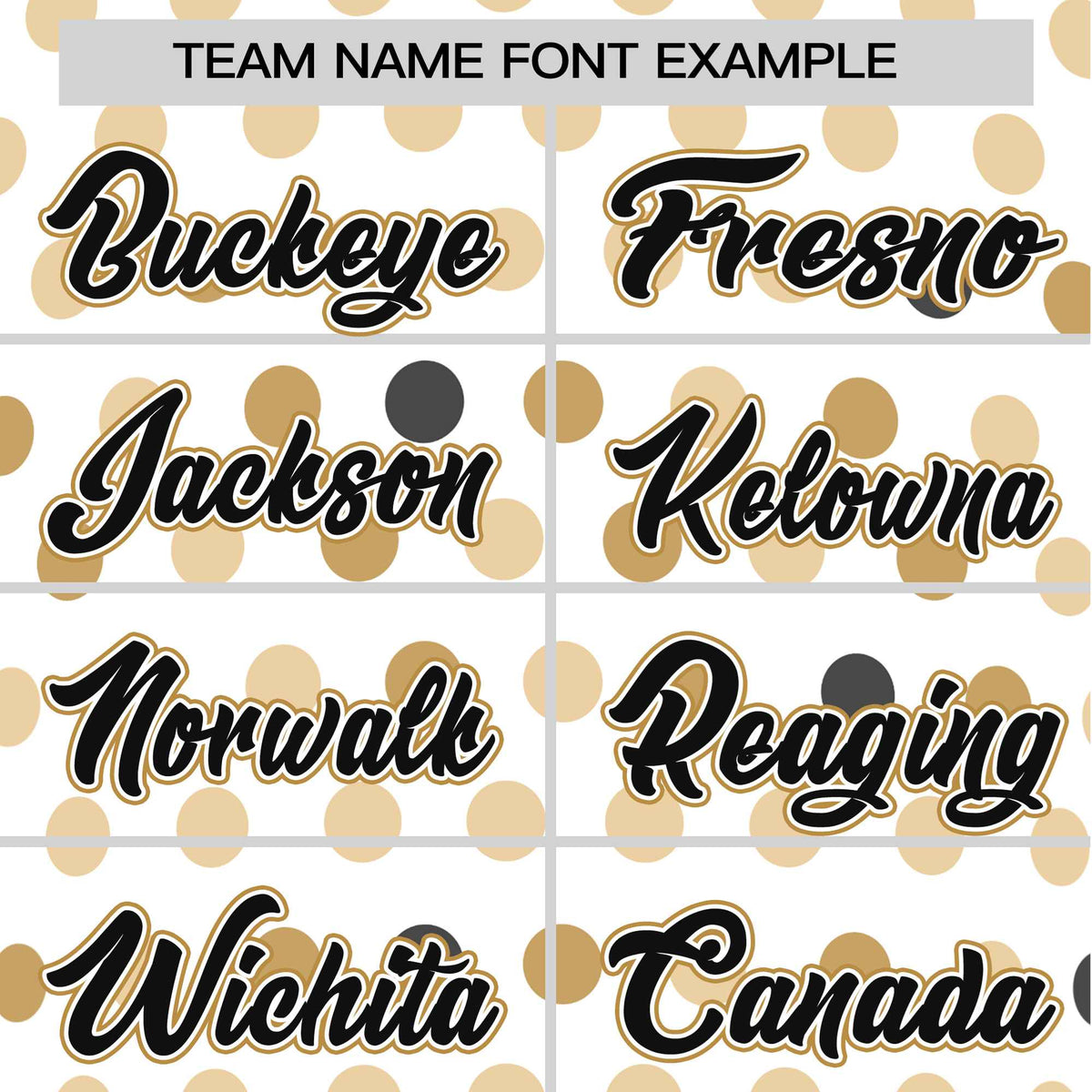 Custom White Black Old Gold Authentic Polka Dot Fashion Baseball Jersey