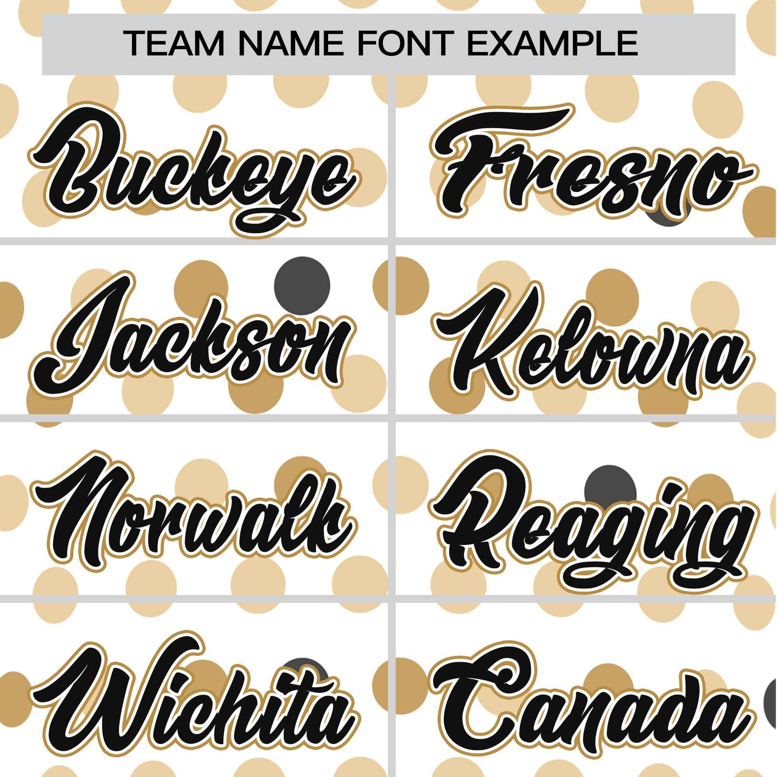 Custom White Black Old Gold Authentic Polka Dot Fashion Baseball Jersey