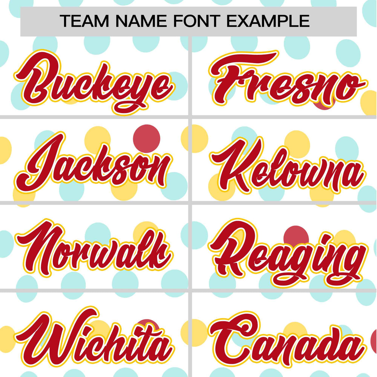 Custom White Red Gold Authentic Polka Dot Fashion Baseball Jersey