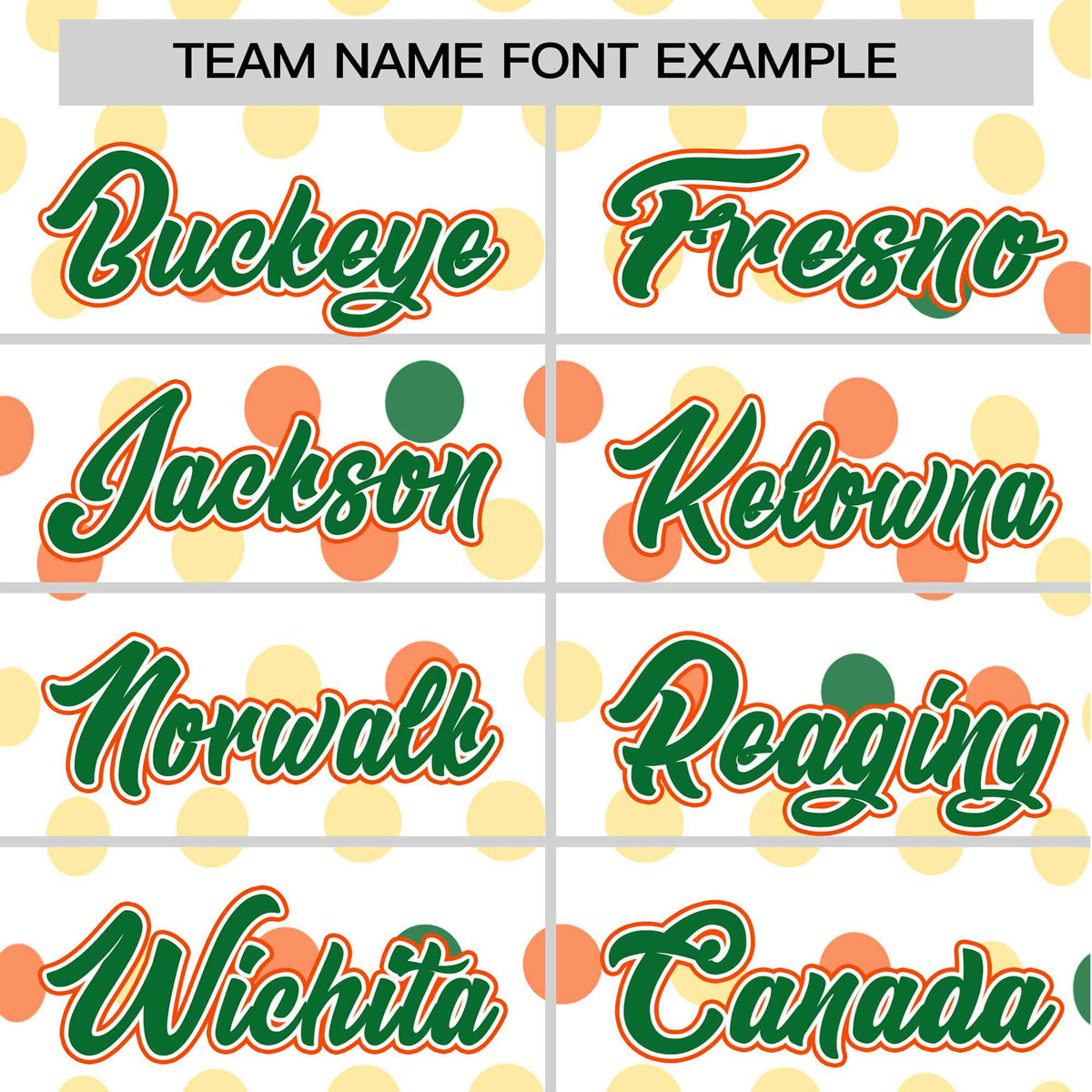 Custom White Kelly Green Orange Gold Authentic Polka Dot Fashion Baseball Jersey