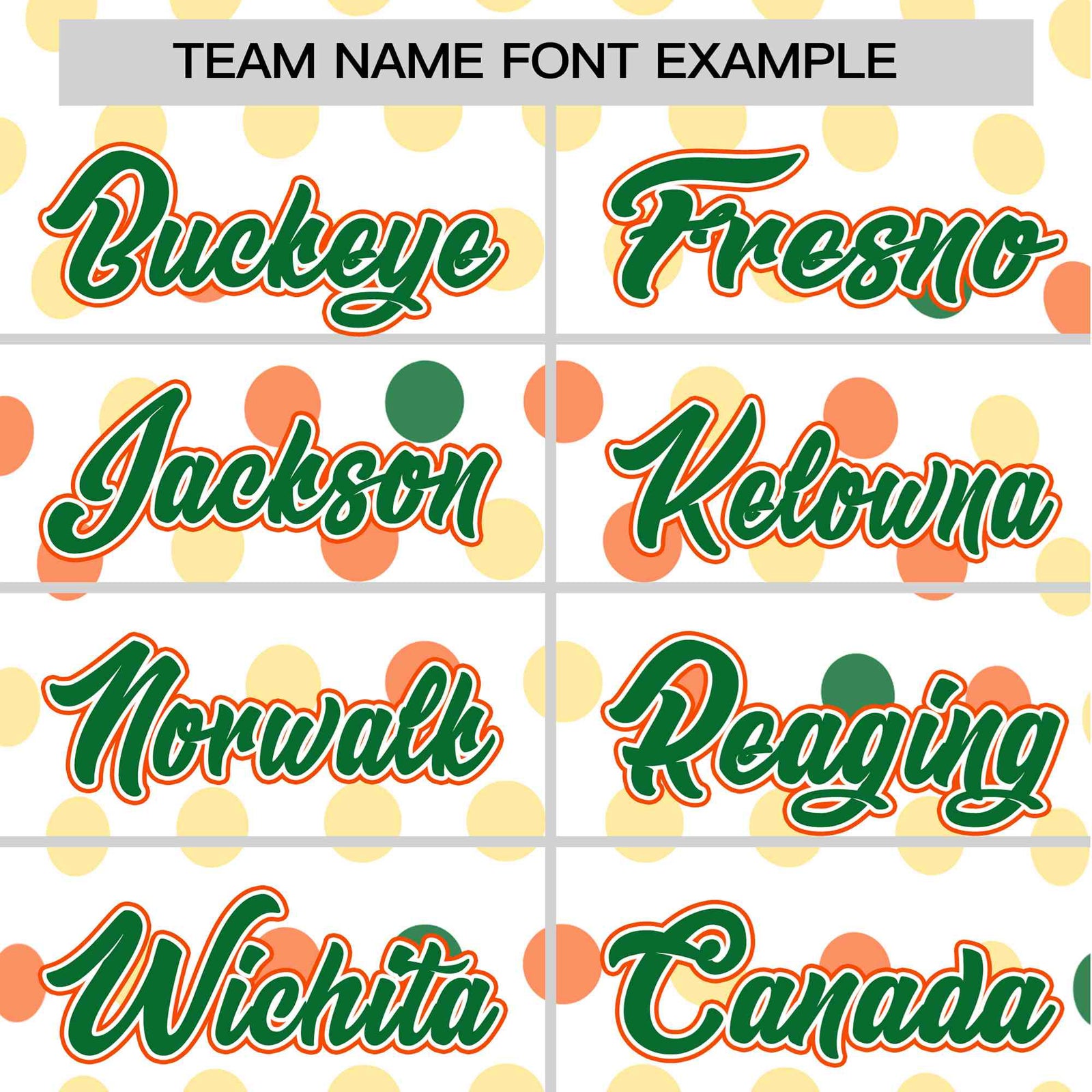 Custom White Kelly Green Orange Gold Authentic Polka Dot Fashion Baseball Jersey