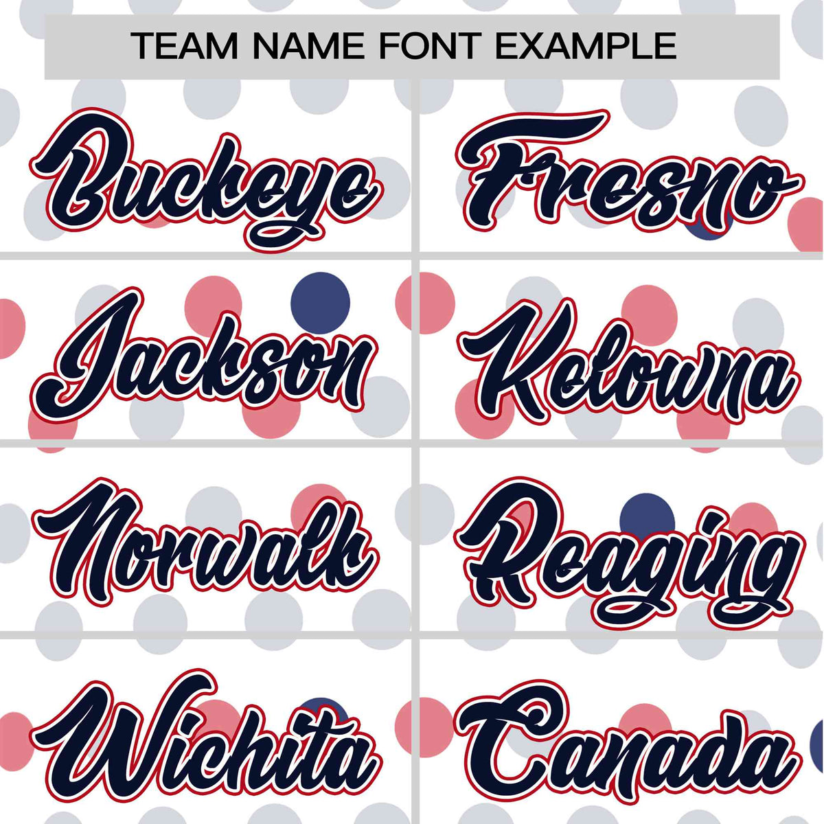 Custom White Navy Red Authentic Polka Dot Fashion Baseball Jersey