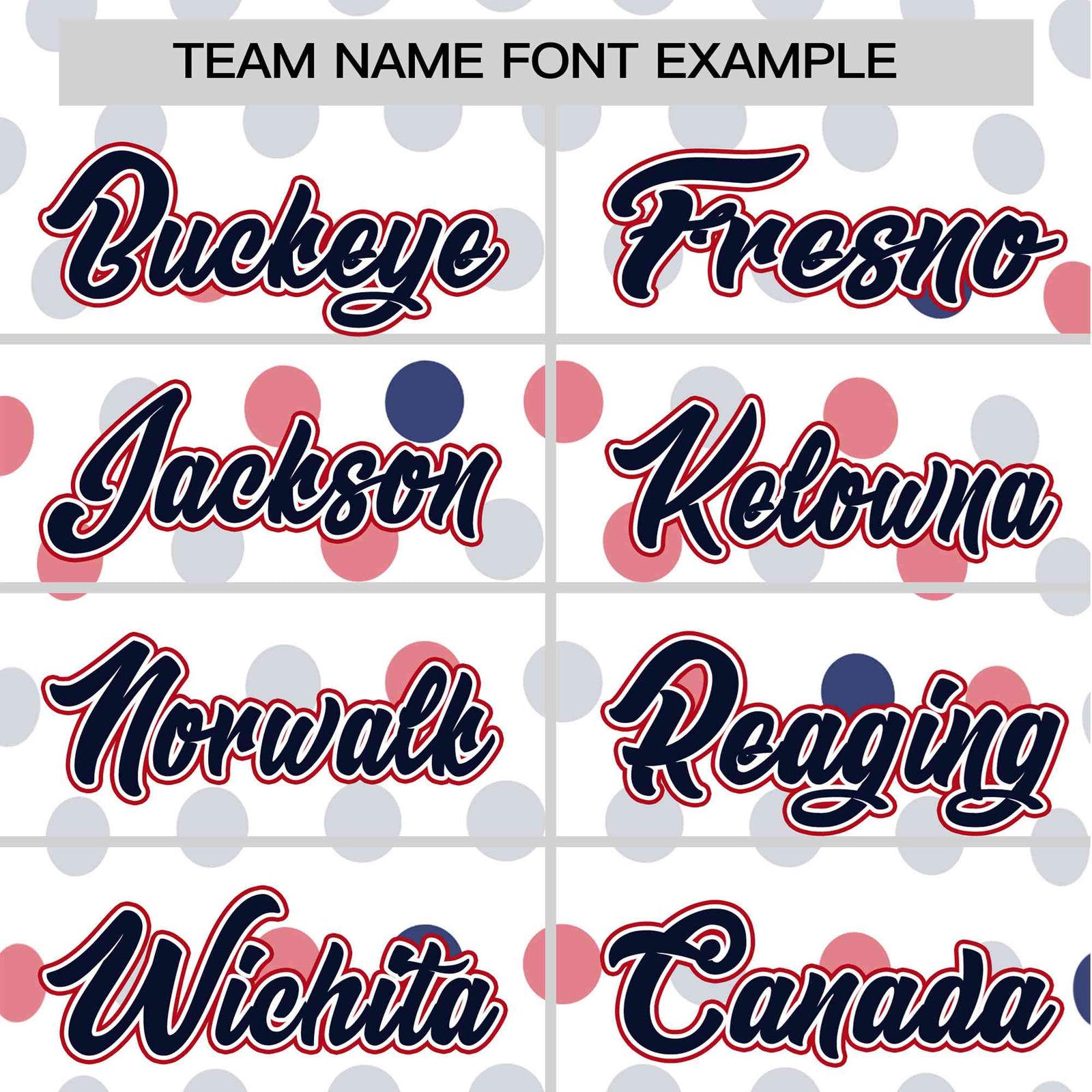 Custom White Navy Red Authentic Polka Dot Fashion Baseball Jersey