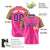 Custom Pink Purple-Gold Authentic Plaid Sleeve Baseball Jersey