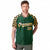 Custom Green Old Gold-Black Authentic Plaid Sleeve Baseball Jersey