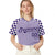 Custom Light Purple White Authentic Plaid Sleeve Baseball Jersey