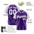 Custom Purple White Authentic Plaid Sleeve Baseball Jersey