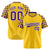 Custom Gold Purple Authentic Plaid Sleeve Baseball Jersey