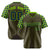 Custom Olive Neon Green-Navy Authentic Plaid Sleeve Baseball Jersey