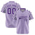 Custom Light Purple White Authentic Plaid Sleeve Baseball Jersey