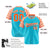 Custom Sky Blue Orange-White Authentic Plaid Sleeve Baseball Jersey