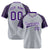 Custom Gray Purple-Black Authentic Plaid Sleeve Baseball Jersey