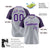 Custom Gray Purple-Black Authentic Plaid Sleeve Baseball Jersey