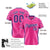 Custom Pink Purple Gradient Side Personalized Star Pattern Authentic Baseball Jersey