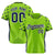 Custom Neon Green Navy Gradient Side Personalized Star Pattern Authentic Baseball Jersey