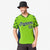 Custom Neon Green Navy Gradient Side Personalized Star Pattern Authentic Baseball Jersey