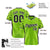 Custom Neon Green Black Gradient Side Personalized Star Pattern Authentic Baseball Jersey