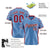 Custom Light Blue Crimson Gradient Side Personalized Star Pattern Authentic Baseball Jersey