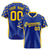 Custom Royal Blue Gold Gradient Side Personalized Star Pattern Authentic Baseball Jersey