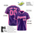 Custom Purple Pink Gradient Side Personalized Star Pattern Authentic Baseball Jersey