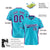 Custom Sky Blue Purple Gradient Side Personalized Star Pattern Authentic Baseball Jersey