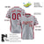 Custom Gray Crimson Gradient Side Personalized Star Pattern Authentic Baseball Jersey